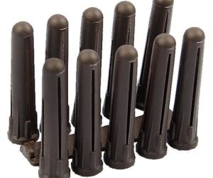 Brown Plastic Wall Plugs (10,12,14) (100
