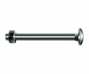 M10 x 65 BZP coach bolt & nut