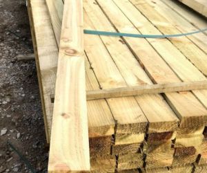 3.0m 38mm x 88mm fence rail treated