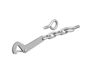 150mm Safety gate hook and eye Galv.