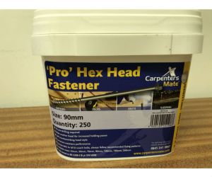 90mm Hex Head Screws (250 per Bucket)