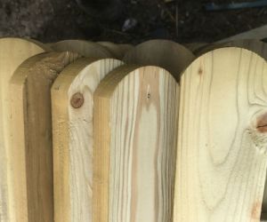 1.8m 19mm x 70mm Round Top Pale